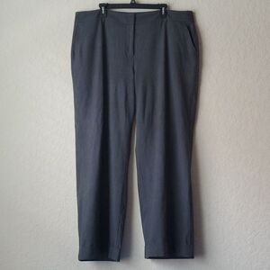 Lane Bryant Gray Wide Leg Dress Pants Size 20 Regular High Rise Stretch